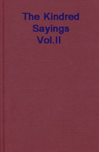 The Book Of The Kindred Sayings Vol.II