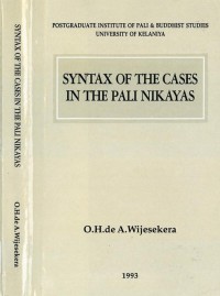 Syntax Of The Cases In The Pali Nikayas