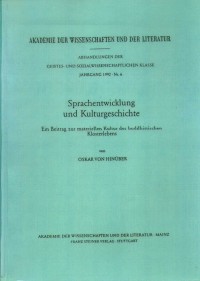 Sprachentwicklung und Kulturgeschichte : ein Beitrag zur materiellen Kultur des buddhistischen Klosterlebens