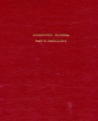 Atharvaveda With Sayana's Commentary Part.IV(Fasc.I)