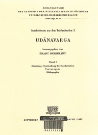 Udānavarga Band 2 Sanskrittexte aus den Turfanfunden. X
