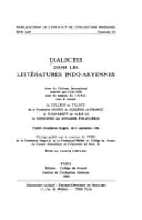 Dialectes dans les litteratures Indo-Aryennes