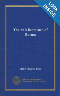 The Pali Literature of Burma