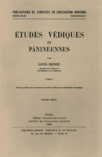 Etudes Vediques Et Panineennes Vol 1