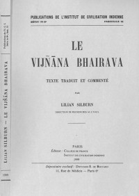 Le Vijnana bhairava, texte traduit et commente