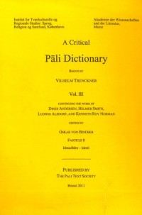 A Critical Pali Dictionary Vol.3