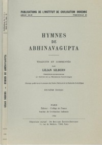 Hymnes de Abhinavagupta. Traduits et comments par Lilian Silburn