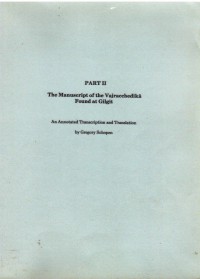 The Manuscript Of The Vajracchedika Found at Gilgit