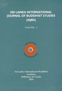 Sri Lanka International Journal Of Buddhist Studies Vol.1