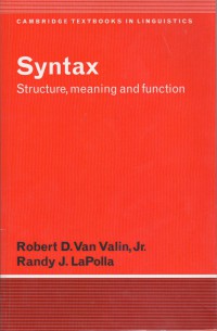 Syntas Structure, meaning and function