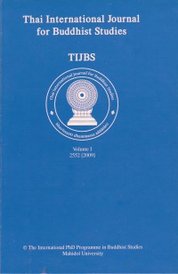 Thai International Journal of Buddhist Studies