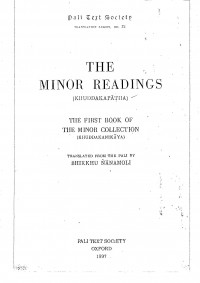 The Minor Readings (Translation of Khuddakapāṭha)