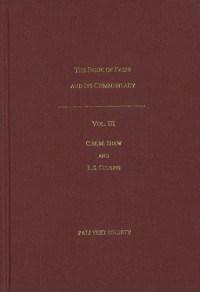 The Book of Pairs and Its Commentary Vol III