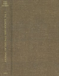 Journal Of The Pali Text Society: Vol.1: Vol.I; [JPTS]
