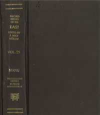 The Sacred Books of The East 25 : The Laws of Manu
