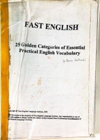 FAST ENGLISH 25 Golden Categories of Essential Practical English Vocabulary