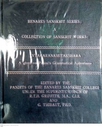 Benares Sanskrit series : a collection of Sanskrit works.